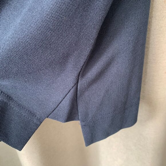 Navy Polo Shirt with Striped Collar (Size EU 40 / US L) - Picture 9 of 10